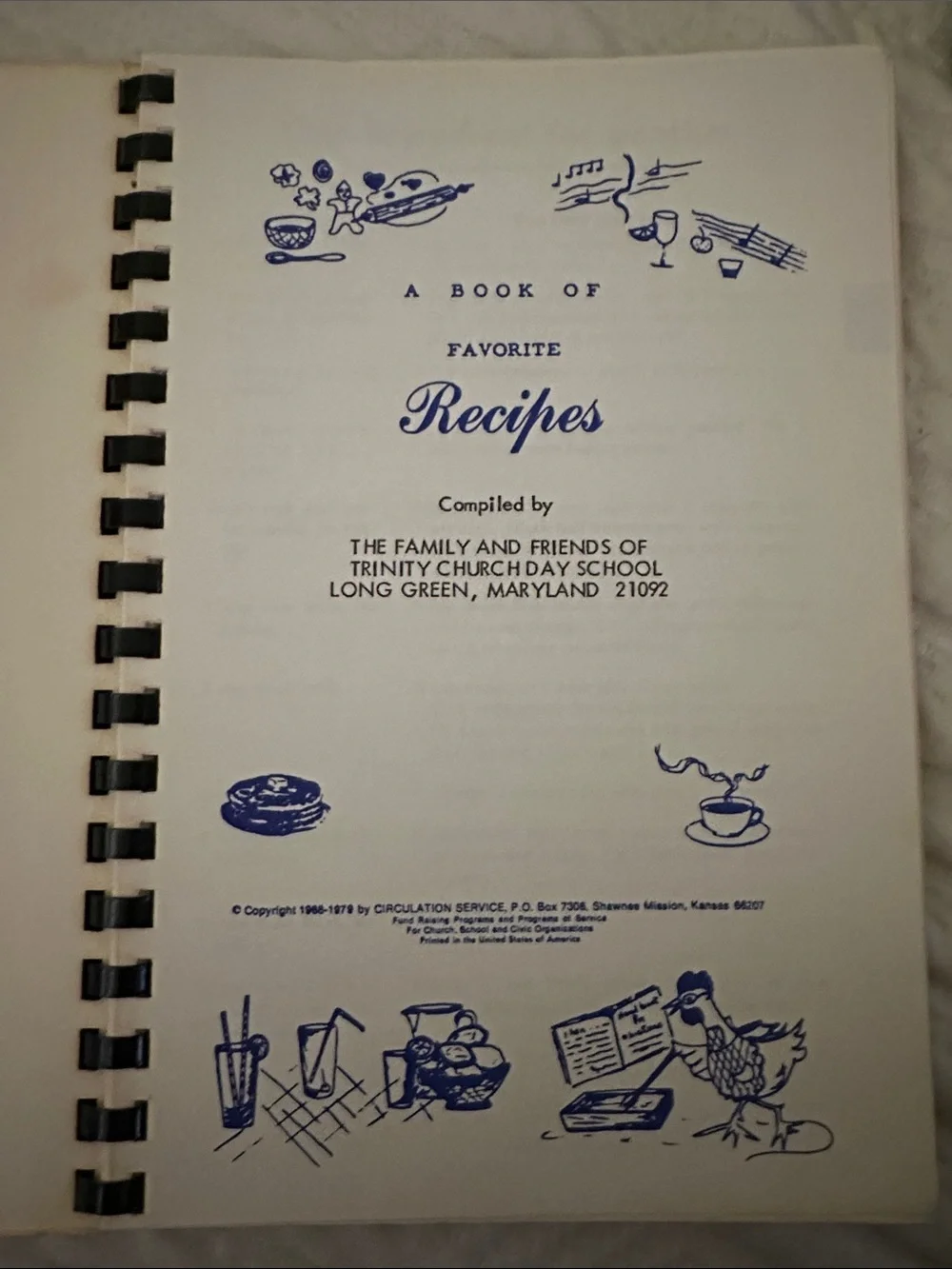 Vintage Recipe Cookbook from Parents' Club
